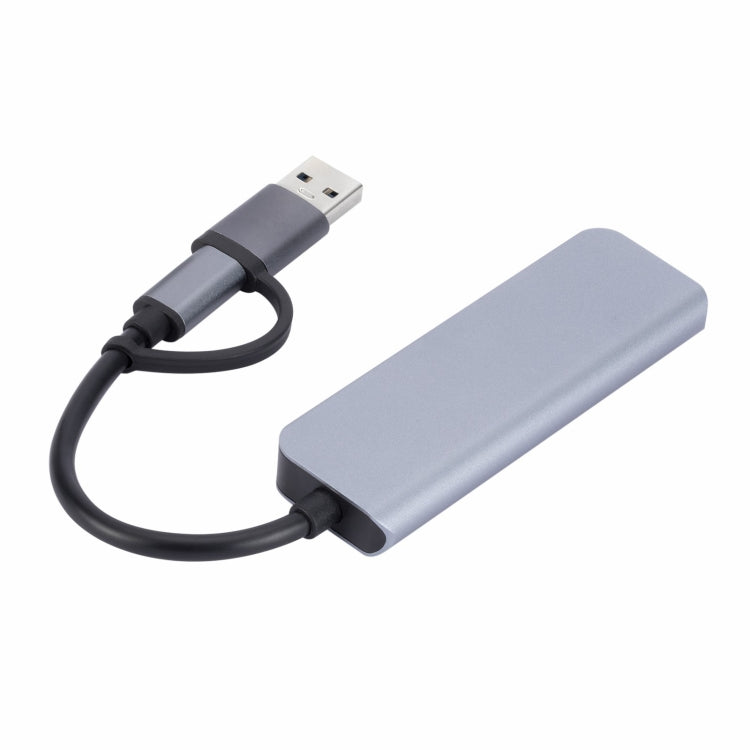2301 4 en 1 USB+USB-C/Tipo-C a USB Estación de acoplamiento multifunción Adaptador HUB, 2301