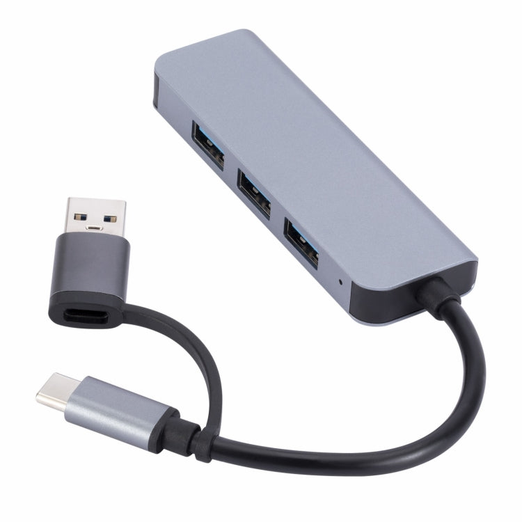 2301 4 en 1 USB+USB-C/Tipo-C a USB Estación de acoplamiento multifunción Adaptador HUB, 2301