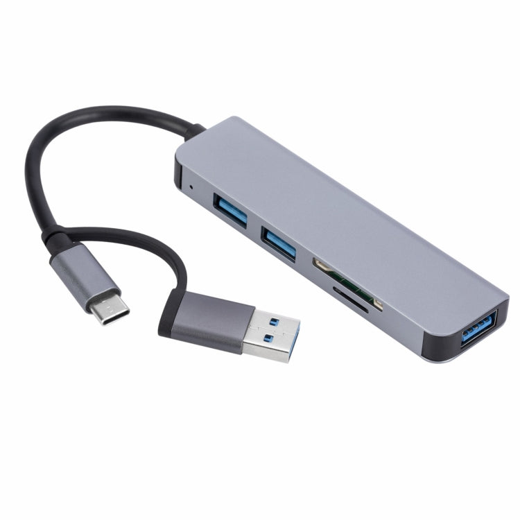2302 5 en 1 USB+USB-C/Tipo-C a USB Estación de acoplamiento multifunción Adaptador HUB, 2302