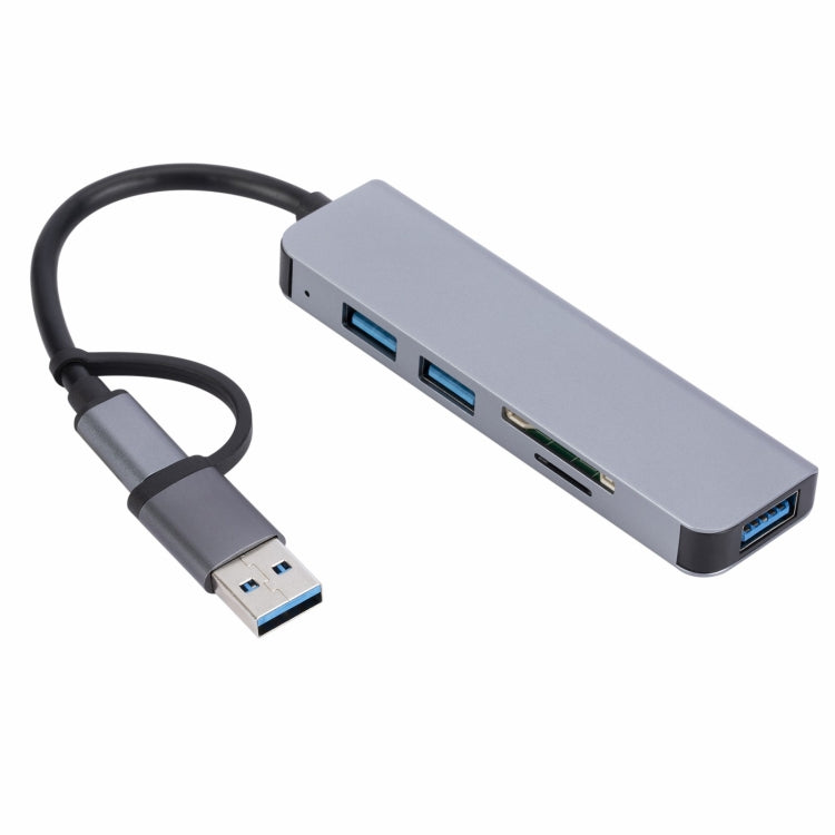 2302 5 en 1 USB+USB-C/Tipo-C a USB Estación de acoplamiento multifunción Adaptador HUB, 2302