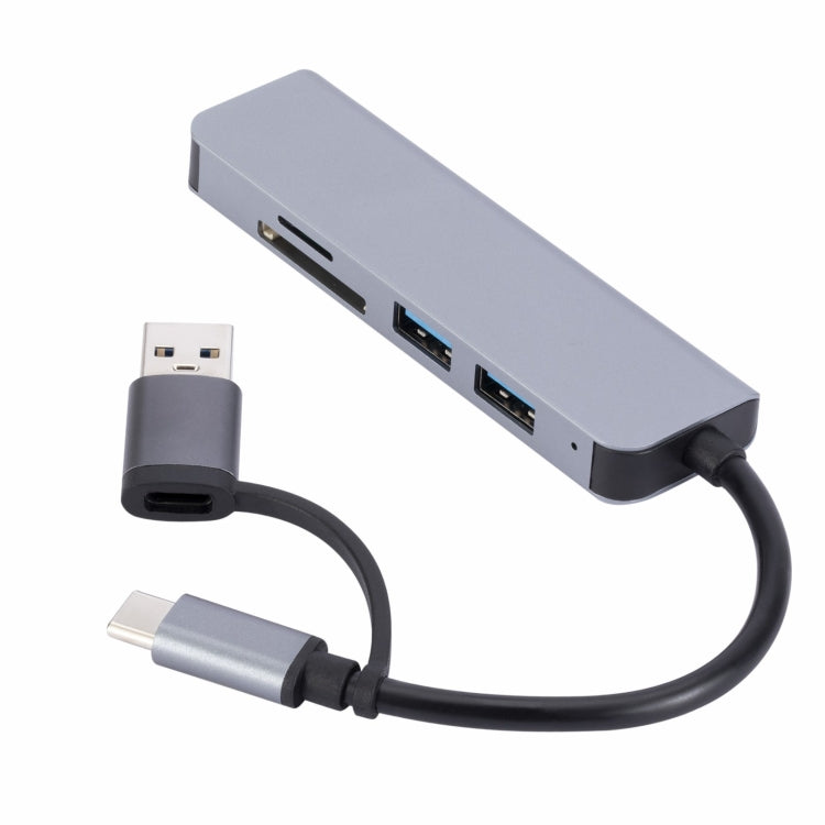 2302 5 en 1 USB+USB-C/Tipo-C a USB Estación de acoplamiento multifunción Adaptador HUB, 2302