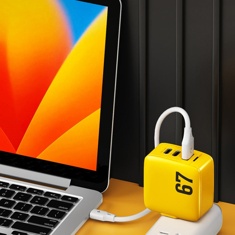 Cargador WK WP-U141 67W USB+Doble USB-C / Type-C GaN, CN Plug, US Plug, EU Plug, UK Plug