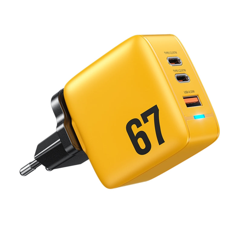 Cargador WK WP-U141 67W USB+Doble USB-C / Type-C GaN, CN Plug, US Plug, EU Plug, UK Plug