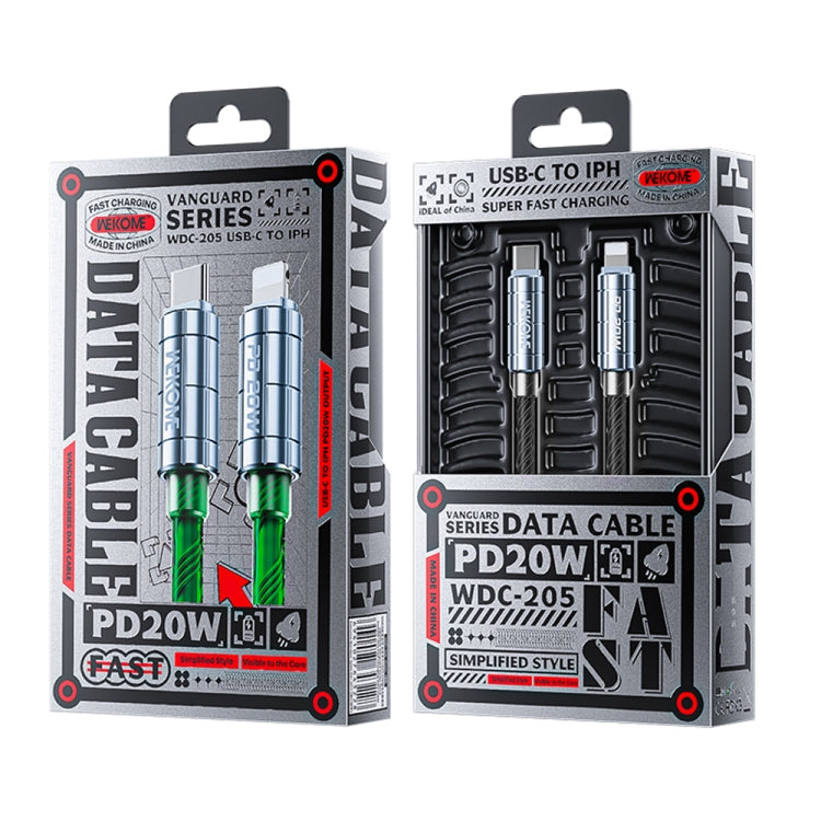 WK WDC-205 PD 20W USB-C/Type-C a cable de datos de carga súper rápida de 8 pines, longitud: 1 m, WDC-205