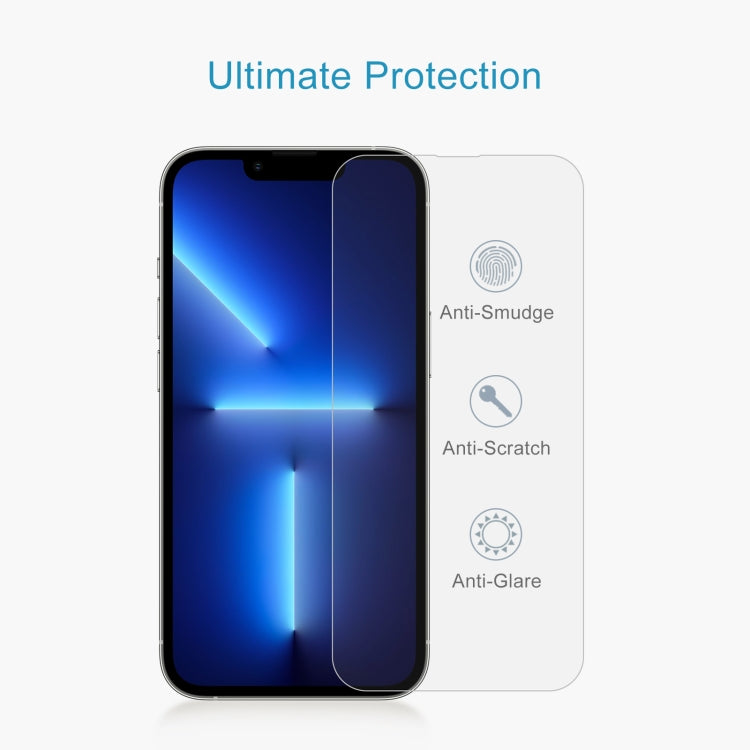 Película de vidrio templado de aluminio alto de 0.26 mm 9H 2.5D, For iPhone 16e / 13 / 13 Pro, For iPhone 15 Plus / 15 Pro Max, For iPhone 15 / 15 Pro, For iPhone 14 Plus, For iPhone 14, For iPhone 14 Pro, For iPhone 14 Pro Max, For iPhone 13 Pro Max  ...