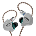 CCA CCA-C10 Auricular intrauditivo híbrido controlado por cable de diez unidades chapado en oro de 3,5 mm, with Mic, without Mic