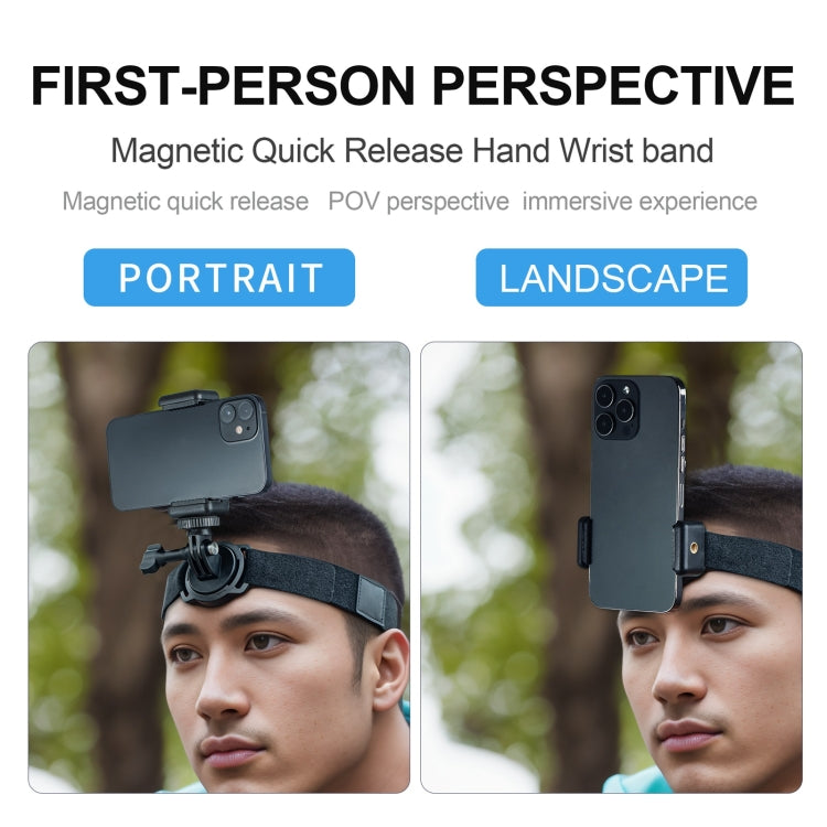 Soporte magnético POV para cámara de acción STARTRC, Quick Release Headband, Quick Release Wristband, 2 in 1 Quick Release Headband Wristband