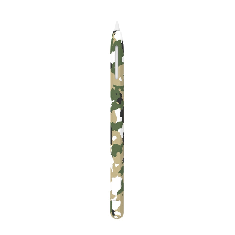 Estuche protector de bolígrafo de silicona de camuflaje, For Apple Pencil 2, For Apple Pencil 1