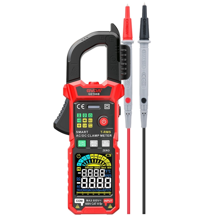 Multímetro de pinza digital GVDA GD166B compatible con CC, GD166B