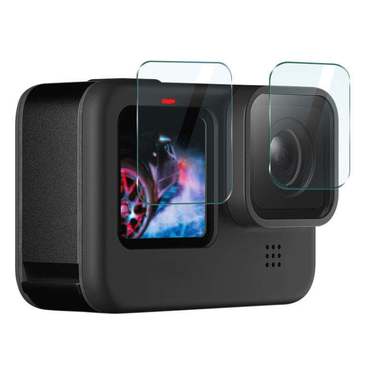 Pantalla trasera imak + pantalla frontal + lente de cámara trasera película de vidrio templado, For GoPro HERO11 Black