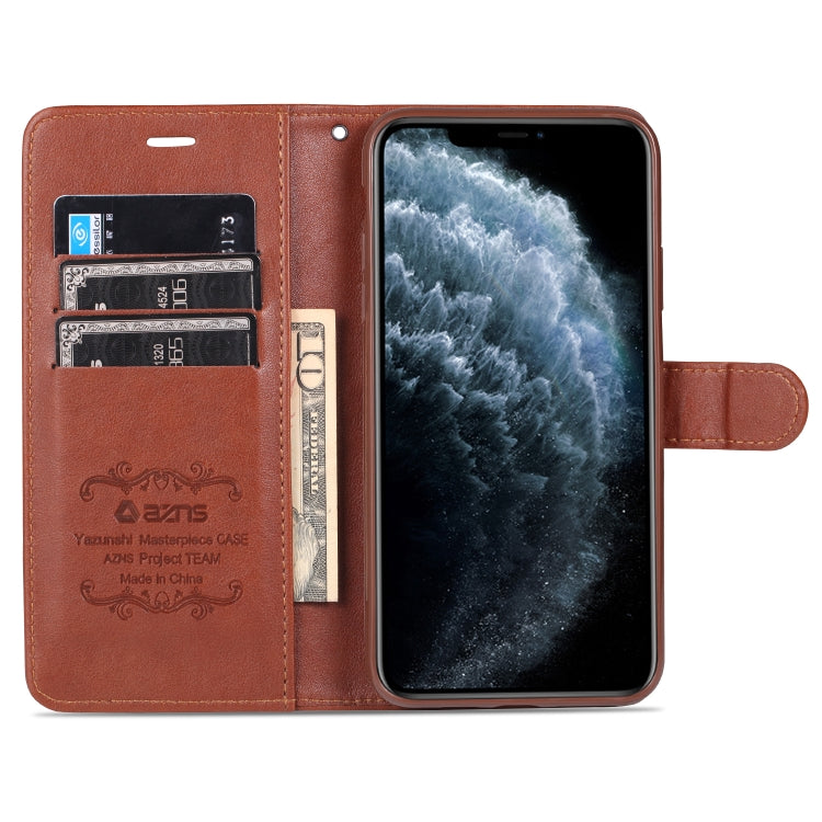 AZNS Estuche de cuero con tapa horizontal con textura de piel de oveja con soporte y ranuras para tarjetas y billetera, For iPhone 11, For iPhone 11 Pro, For iPhone 11 Pro Max, For Xiaomi Redmi 7, For Xiaomi Redmi 7A, For Xiaomi Redmi 8 / 8A           ...