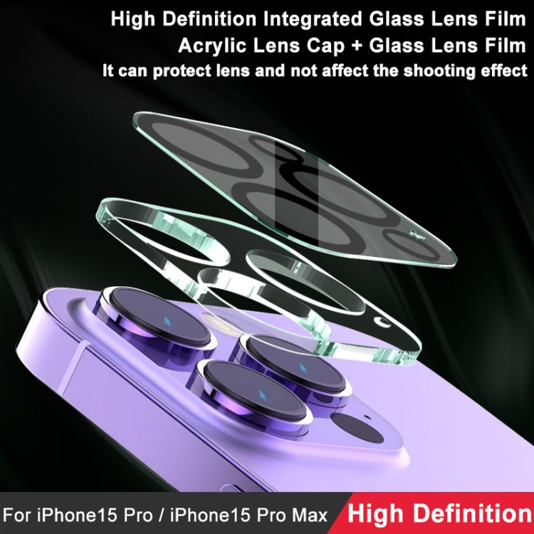 película de lente de vidrio integrada de alta definición imak, For iPhone 15 Pro / 15 Pro Max, For iPhone 15 / 15 Plus