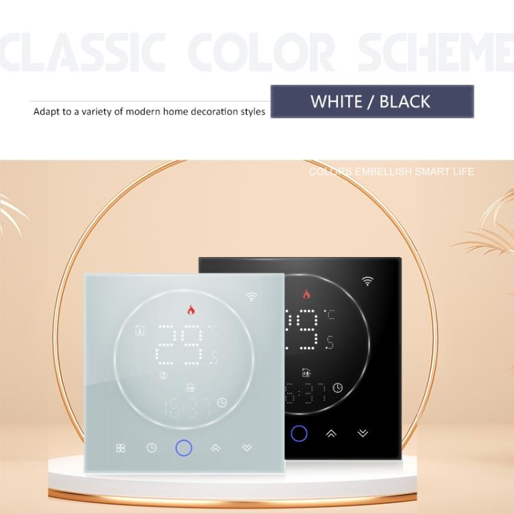 BHT-008GBL 95-240V AC 16A Smart Home Calefacción eléctrica Termostato LED sin WiFi, Without WiFi