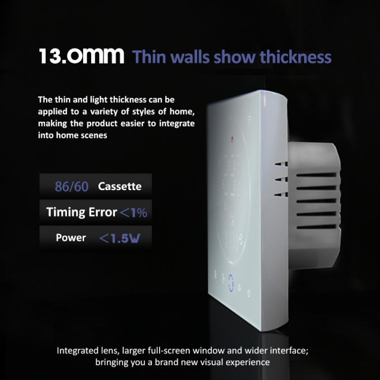BHT-008GBL 95-240V AC 16A Smart Home Calefacción eléctrica Termostato LED sin WiFi, Without WiFi