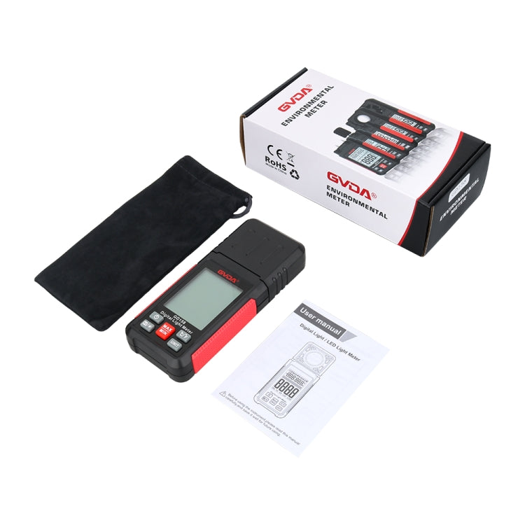 GVDA GD158 200000Lux Digital Light Meter Tester Brillo Fotómetro