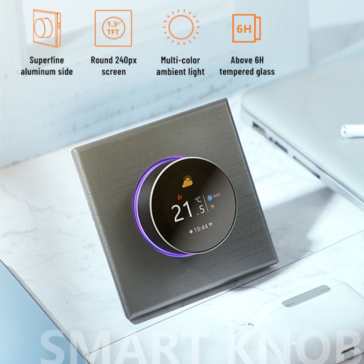 BHT-7000-GBLZB 95-240V AC 16A Smart Knob Termostato Controlador de calefacción eléctrica con Zigbee y WiFi, BHT-7000-GBLZB