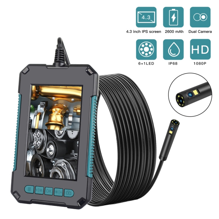 P40 5.5mm 1080P IP68 Impermeable 4.3 pulgadas Resaltar Pantalla Cámara dual Endoscopio digital, 2m Hard Cable, 5m Hard Cable, 10m Hard Cable