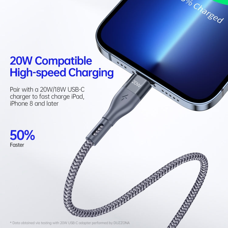 DUZZONA A1 PD 20W Tipo-C a Cable de datos de carga rápida de 8 pines, 2m, 3m