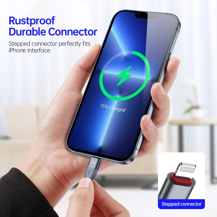 DUZZONA A1 PD 20W Tipo-C a Cable de datos de carga rápida de 8 pines, 2m, 3m