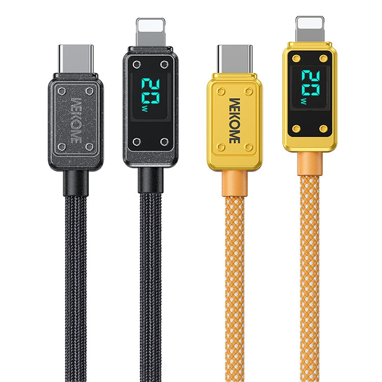 WK WDC-08 PD 20W USB-C/Type-C a cable de datos de pantalla digital de 8 pines, longitud: 1 m, WDC-08