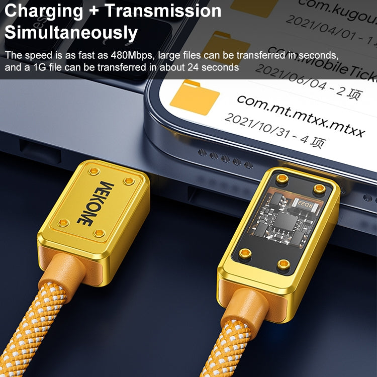WK WDC-08 PD 20W USB-C/Type-C a cable de datos de pantalla digital de 8 pines, longitud: 1 m, WDC-08