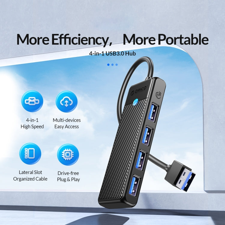 ORICO PAPW4A-U3 Adaptador HUB de estación de acoplamiento multifunción USB a USB 4 en 1, PAPW4A-U3