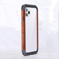 R-JUST Metal + Estuche protector con marco de madera, For iPhone 11, For iPhone 11 Pro, For iPhone 11 Pro Max, For iPhone SE 2022 / SE 2020 / 8 / 7, For iPhone X / XS, For iPhone XS Max, For iPhone XR