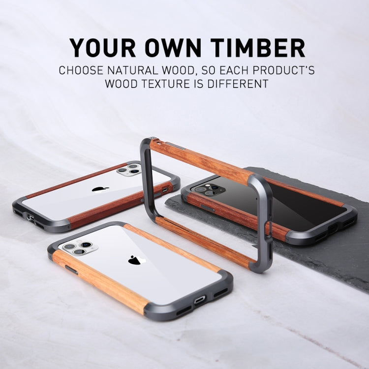 R-JUST Metal + Estuche protector con marco de madera, For iPhone 11, For iPhone 11 Pro, For iPhone 11 Pro Max, For iPhone SE 2022 / SE 2020 / 8 / 7, For iPhone X / XS, For iPhone XS Max, For iPhone XR