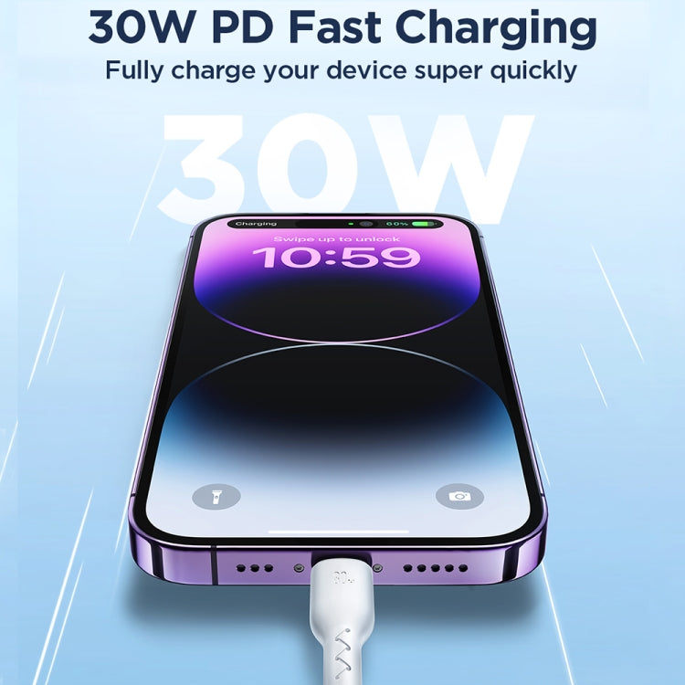 JOYROOM SA26-CL3 Flash Charge Series 30W USB-C / Type-C a cable de datos de carga rápida de 8 pines, 1m, 2m, 3m