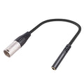 Cable de audio macho de 3,5 mm hembra a XLR de 3 pines, longitud: 30 cm, 3.5mm F to XLR M