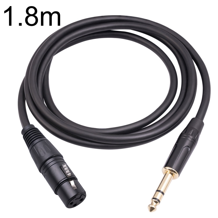 Cable de micrófono hembra de 6,35 mm 1/4 TRS macho a XLR de 3 pines, 1m, 1.8m, 3m, 5m, 10m