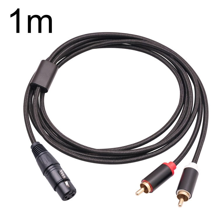 Cable de audio RCA20 XLR hembra a doble RCA Y-Splitter, 1m, 2m, 3m