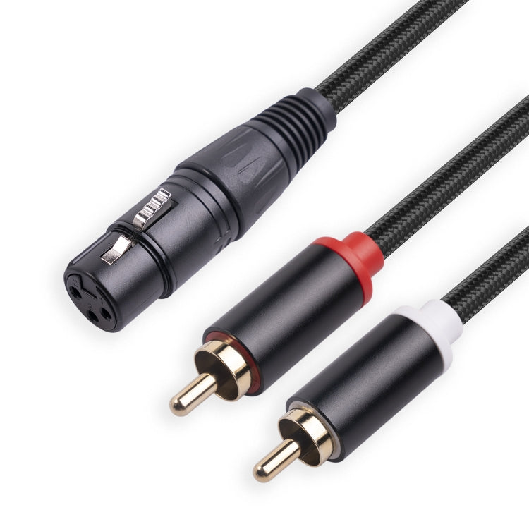 Cable de audio RCA20 XLR hembra a doble RCA Y-Splitter, 1m, 2m, 3m