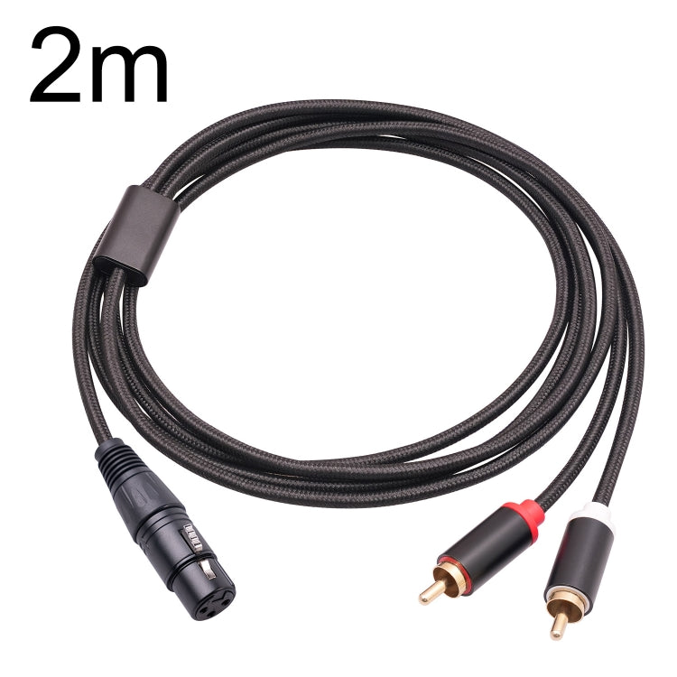 Cable de audio RCA20 XLR hembra a doble RCA Y-Splitter, 1m, 2m, 3m