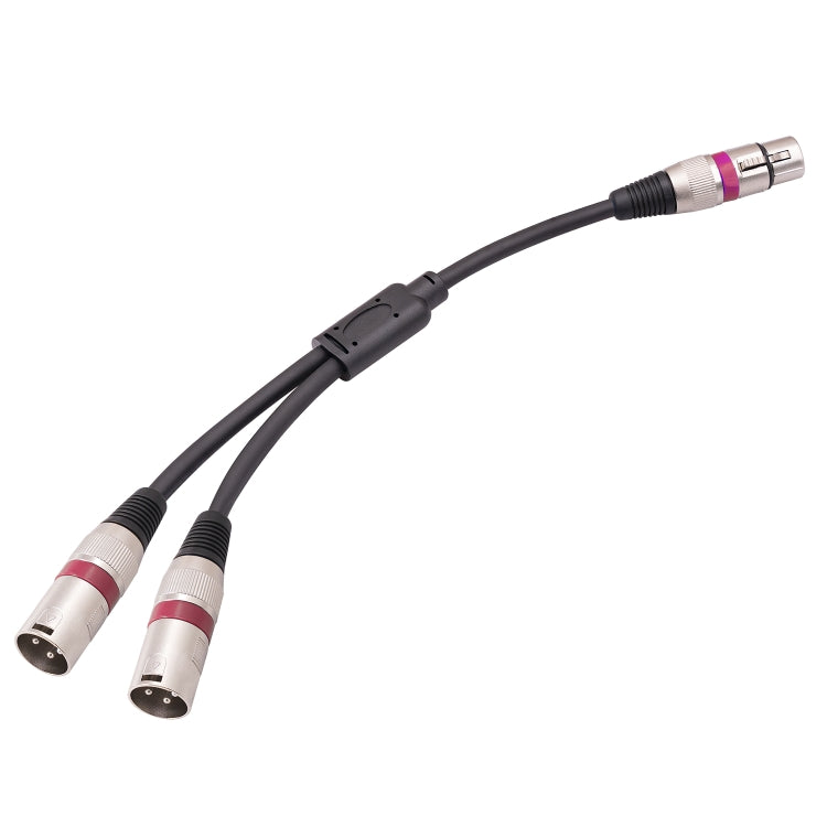 2055YMMF-05 Cable de audio XLR hembra de 3 pines a macho doble, longitud: 50 cm, XLR F to Dual M (Black+Red), XLR F to Dual M (Black+Blue), XLR F to Dual M (Black)