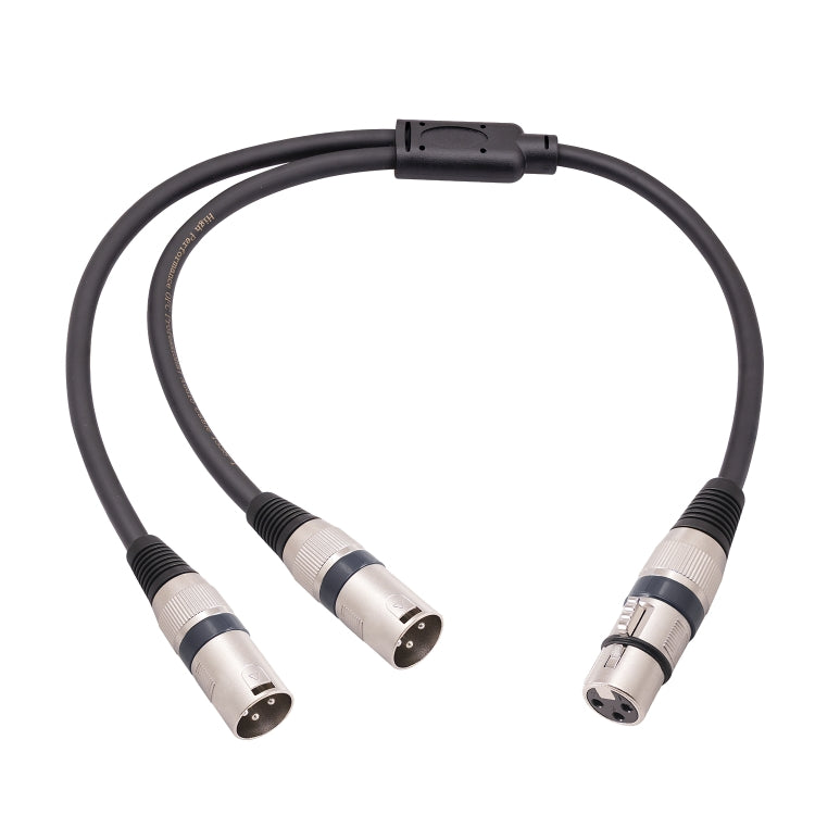2055YMMF-05 Cable de audio XLR hembra de 3 pines a macho doble, longitud: 50 cm, XLR F to Dual M (Black+Red), XLR F to Dual M (Black+Blue), XLR F to Dual M (Black)