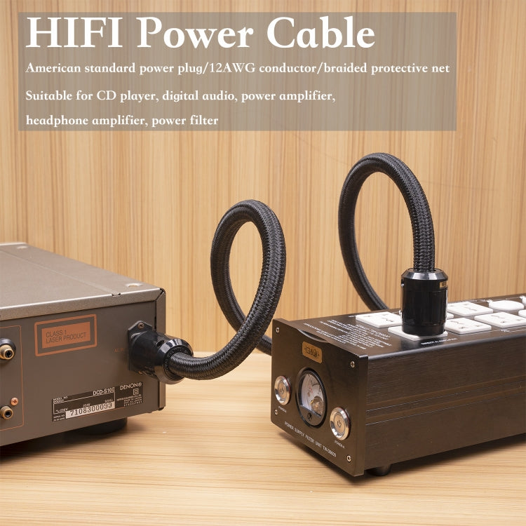 Cable de alimentación de CA universal de audio HiFi 3720 Enchufe de EE. UU., 1m, 2m, 3m