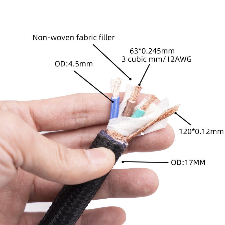 Cable de alimentación de CA universal de audio HiFi 3720 Enchufe de EE. UU., 1m, 2m, 3m