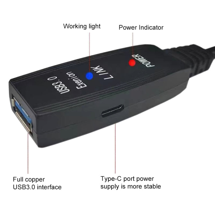 Cable de extensión USB 3.0 macho a hembra de súper velocidad, 5m, 10m