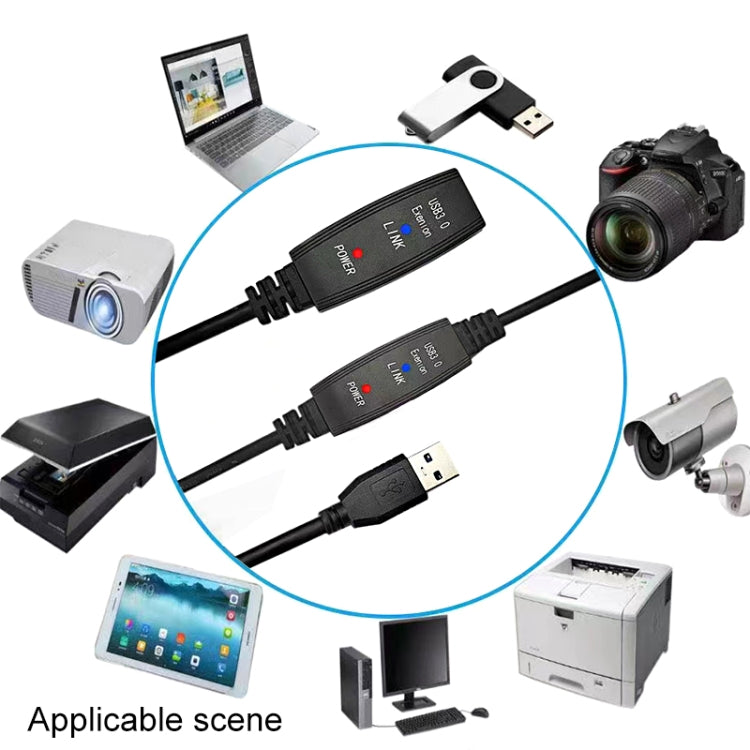Cable de extensión USB 3.0 macho a hembra de súper velocidad, 5m, 10m