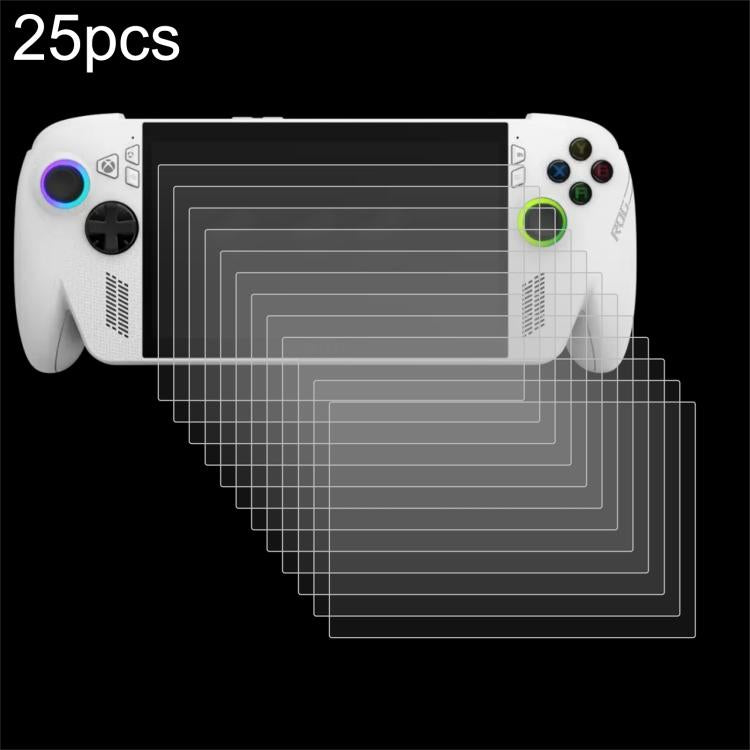 25 piezas 9H 0,3 mm película de vidrio templado a prueba de explosiones, For ASUS Xbox Ally 7.0 inch 2025, For ASUS Rog Ally X 7.0, For ASUS ROG Ally