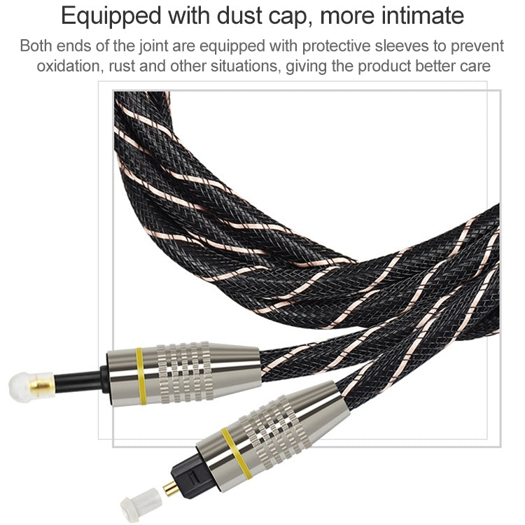 Puerto cuadrado EMK a decodificador de puerto redondo Cable de conexión de fibra óptica de audio digital, 1m, 1.5m, 2m, 3m, 5m, 10m