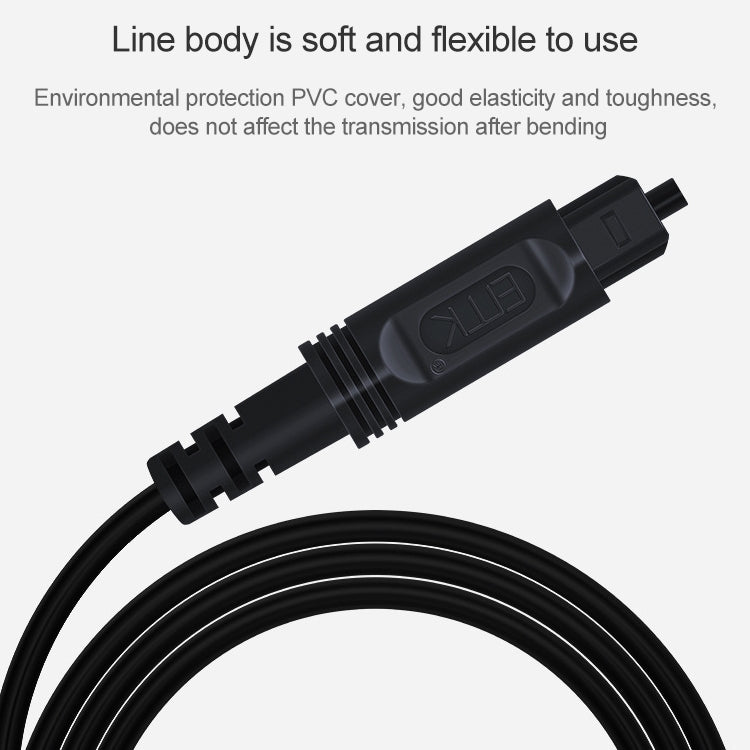 Cable de conexión de fibra óptica de altavoz de audio digital de puerto cuadrado EMK a puerto cuadrado, 1m, 1.5m, 2m, 3m, 5m, 8m, 10m, 15m, 20m, 25m, 30m