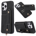 ABEEL Litchi Texture Card Bag PU Funda para teléfono, For iPhone 15 Pro Max, For iPhone 15 Pro, For iPhone 15 Plus, For iPhone 15, For iPhone 14 Plus, For iPhone 14, For iPhone 14 Pro, For iPhone 14 Pro Max