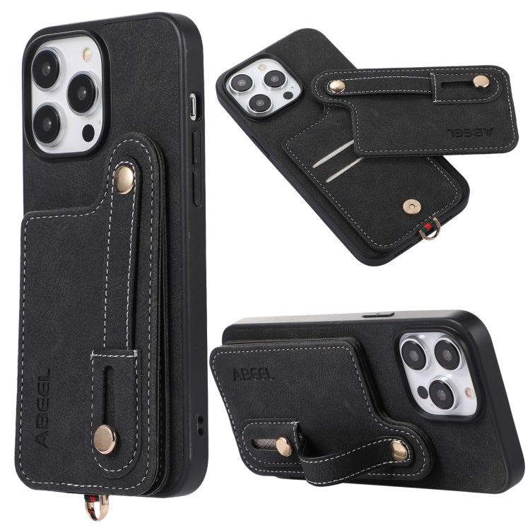 ABEEL Litchi Texture Card Bag PU Funda para teléfono, For iPhone 15 Pro Max, For iPhone 15 Pro, For iPhone 15 Plus, For iPhone 15, For iPhone 14 Plus, For iPhone 14, For iPhone 14 Pro, For iPhone 14 Pro Max