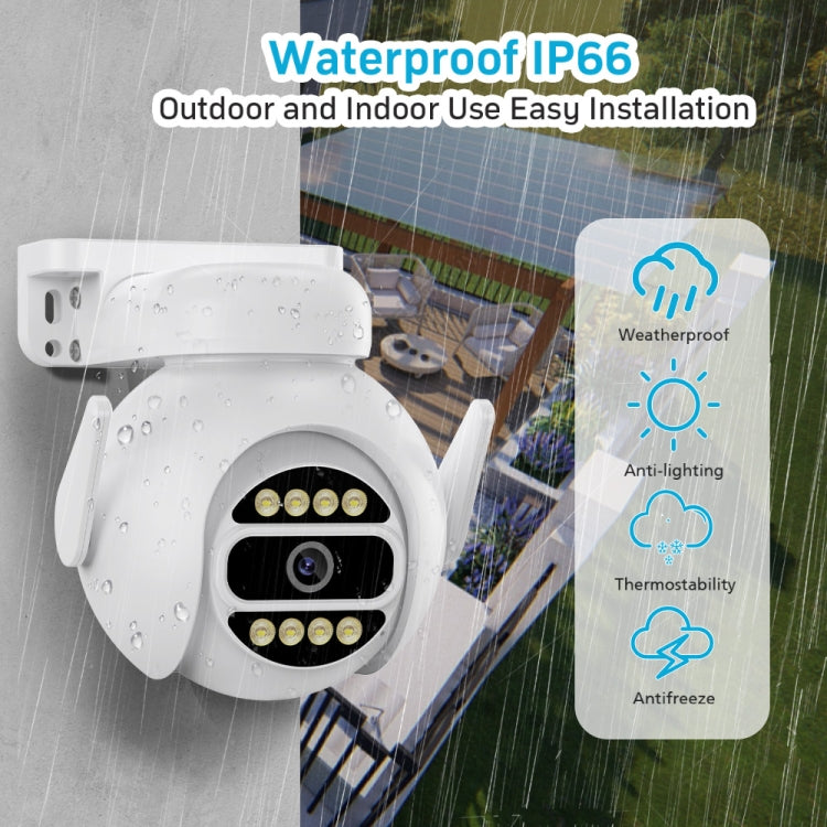 Cámara IP de vigilancia WiFi inteligente A8-C2 de 2MP, visión nocturna a todo color de doble luz / Audio bidireccional / Tarjeta TF, US Plug, EU Plug, AU Plug, UK Plug