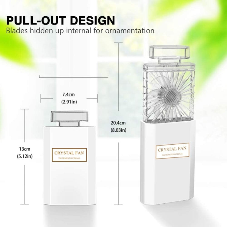 Ventilador portátil con forma de perfume Ventilador de hoja oculta