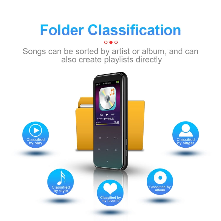 M15 Grabadora de voz inteligente multifunción MP3 Reproductor de música con sonido de alta fidelidad Walkman, 4GB, 8GB, 16GB, 32GB