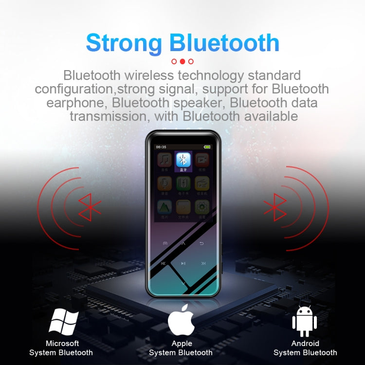 M15 Grabadora de voz inteligente multifunción MP3 Reproductor de música con sonido de alta fidelidad Walkman, versión Bluetooth, 4GB, 8GB, 16GB, 32GB