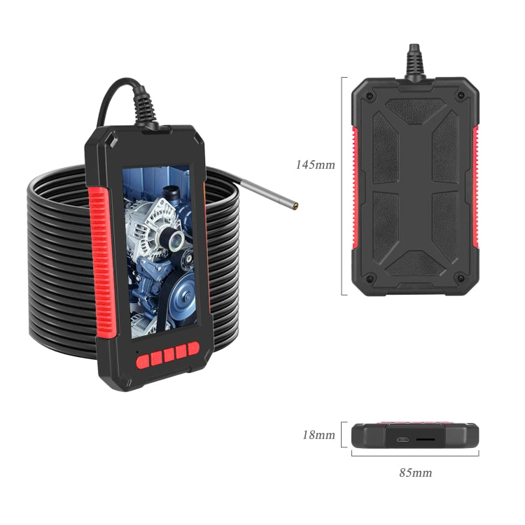 P40 3,9 mm rojo HD impermeable portátil integrado de mano vertical pantalla industria endoscopio, 2m, 5m, 10m